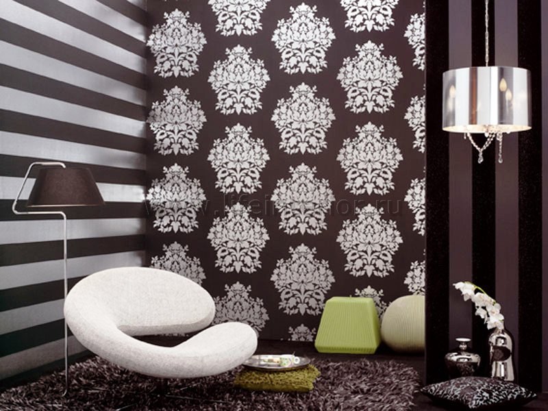 Флоковые обои в интерьере