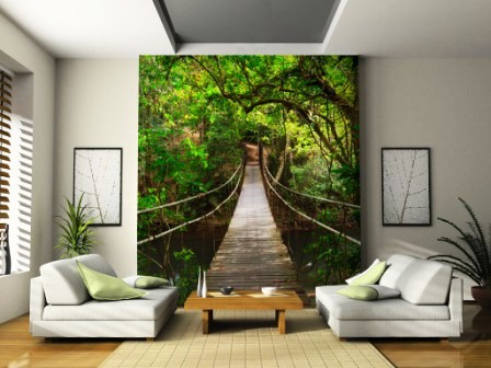 фотообои с перспективой в интерьере фото